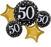 Balony i akcesoria - Amscan Balon foliowy "50 Urodziny - Sparkling Celebration", zestaw 32145 - miniaturka - grafika 1
