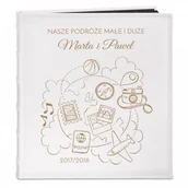 Albumy fotograficzne - NA Murrano Album Zdjęcia GRAWER Podróże Prezent ALB-SC-WH-CO2-015 - miniaturka - grafika 1