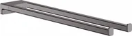 Wieszaki łazienkowe - Hansgrohe 41770340 AddStoris Wieszak na ręcznik podwójny czarny chrom szczotkowany - miniaturka - grafika 1