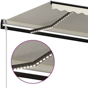 VidaXL Lumarko Automatycznie zwijana markiza, LED i czujnik wiatru, 400x350 cm! 3069194 VidaXL - Markizy - miniaturka - grafika 15