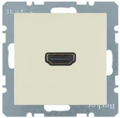 Gniazdka elektryczne - Berker Kwadrat kremowy gniazdo HDMI B_3315428982 - miniaturka - grafika 1