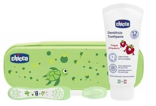 Chicco Zestaw Pasta I Szczotka Do Zębów+ Etui Zielony - Pasty do zębów - miniaturka - grafika 7