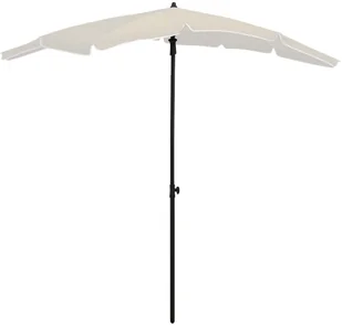 vidaXL Parasol ogrodowy na słupku, 200x130 cm, piaskowy 315551 - Parasole ogrodowe - miniaturka - grafika 2