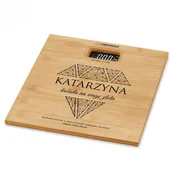 Wagi łazienkowe - Murrano Waga bambusowa łazienkowa z nadrukiem dla mamy na urodziny WAG2-005 - miniaturka - grafika 1