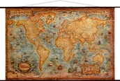 Atlasy i mapy - Ray&amp;Co Świat mapa ścienna stylizowana - miniaturka - grafika 1