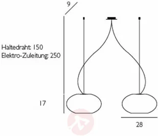 Casablanca Designerska lampa wisząca AIH 28cm biała matowa - Lampy sufitowe - miniaturka - grafika 2