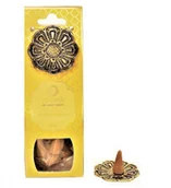 Kadzidła i dodatki - Song Of India Kadzidełka 20 stożków z metalową podstawką - Nuta Tuberoza & Jaśmin (Vata) - Luxurious Veda - miniaturka - grafika 1