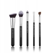 Pędzle do makijażu - Jessup T307 Pro Zestaw 5 pędzli - black/silver - miniaturka - grafika 1