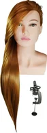 Główki treningowe - Calissimo Główka treningowa z popiersiem Jola 70 cm brass, włos termiczny + uchwyt,, fryzjerska do czesania, głowa do ćwiczeń BEATA-BRASS-70 - miniaturka - grafika 1