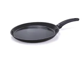 Patelnie - Berndes patelnia o niskim profilu krawędź do Crpes i wiele więcej 28 cm, przeznaczony do płyt indukcyjnych, aluminium, czarna, 011289, zapobiegającą przywieraniu 011289 - miniaturka - grafika 1