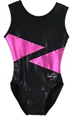 Wyposażenie sportowe i gimnastyczne - Obersee strój gimnastyczny dla dziewczynki, czarny O3GL002CXXS - miniaturka - grafika 1