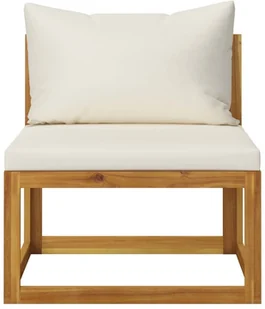 vidaXL 6-cz zestaw wypoczynkowy do ogrodu kremowe poduszki akacja 3057656 - Meble ogrodowe - miniaturka - grafika 9