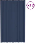 Pokrycia dachowe - shumee Panele dachowe 12 szt. stal galwanizowana antracyt 80x45 cm - miniaturka - grafika 1