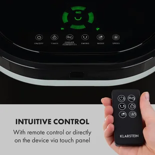 Klarstein Klarstein IceWind Plus 4 w 1, klimatyzer, schładzacz powietrza, wentylator, oczyszczacz, nawilżacz powietrza, 330 m / h, 49 W, 7 litrów ACO4-IcewindplusB - Klimatory - miniaturka - grafika 8