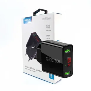 CHOETECH Ładowarka sieciowa CHOETECH C0028 Czarny - Ładowarki do telefonów - miniaturka - grafika 3