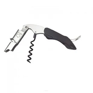 Vin bouquet Korkociąg barmański trybuszon z nożykiem do folii, dwu stopniowy czarny marki Vin Bouquet FID 083 BLACK FID 083 BLACK - Korkociągi i otwieracze - miniaturka - grafika 2