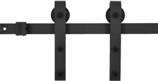 vidaXL System do montażu drzwi przesuwnych, 183 cm, stal, czarny - Drzwi wewnętrzne - miniaturka - grafika 3