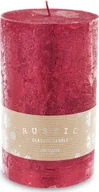Świece - Art Pol Pol Pl Czerwony Świeca Rustic Metalic Walec Duży Fi9 142947 - miniaturka - grafika 1