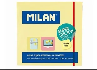MILAN Karteczki samoprzylepne Super Sticky praca zbiorowa - Szkolne artykuły papiernicze - miniaturka - grafika 2