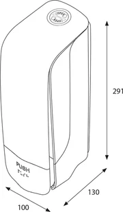 Katrin Dozownik do mydła uniwersalny biały ABS 90229 - Dozowniki papieru i mydła dla firm - miniaturka - grafika 3
