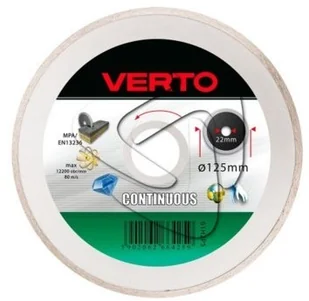 Verto Tarcza diamentowa 125mm, pełna, , 61H2P5 - Materiały ścierne - miniaturka - grafika 4