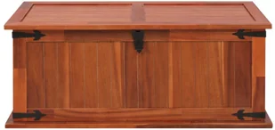 vidaXL Skrzynia, 90 x 45 x 40 cm, lite drewno akacjowe - Inne meble do salonu - miniaturka - grafika 4