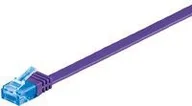 Kable miedziane - MicroConnect RJ-45/RJ-45 kat.6a U/UTP Fioletowy 0.5m V-UTP6A005P-FLAT - miniaturka - grafika 1