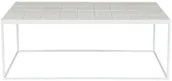 Ławy i stoliki kawowe - Zuiver Stolik kawowy GLAZED biały 2300138 - miniaturka - grafika 1