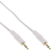 Adaptery i przejściówki - InLine kabel, wtyczka/wtyczka 3,5 MM, Stereo, biały/złoty, jack 1 m 99941W - miniaturka - grafika 1