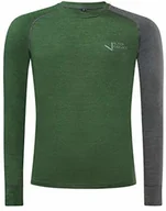 Koszulki sportowe męskie - Black Crevice Black Crevice Męska koszulka z długim rękawem z wełny merino koszulka funkcyjna Forest Green/Anthracite, M BCR403652-GA-M - miniaturka - grafika 1