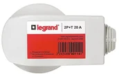 Kostki, złączki, wtyczki - Legrand 090114 Wtyczka z opaską kablową z etykietą z Gencod, 2P+T, 20A, biała LEG90114 - miniaturka - grafika 1