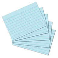 Zakładki indeksujące - Herlitz 1150507 fiszki, format A5, 100 sztuk, kolor biały, niebieski 10836310 - miniaturka - grafika 1