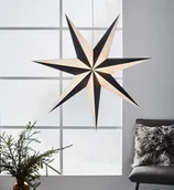 Ozdoby bożonarodzeniowe - Markslojd ALVA wisiorek Gwiazda 1m czarno biała 704878 - miniaturka - grafika 1