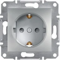 Gniazdka elektryczne - Schneider Asfora gniazdo Schuko podtynkowe pojedyncze z przesłonami aluminium EPH2900261 - miniaturka - grafika 1