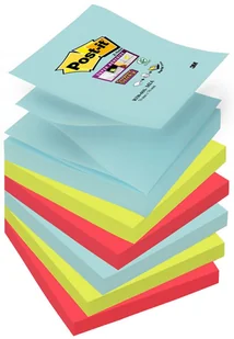 Post-It 3M Bloczek samoprzylepny Super sticky Z-Notes, (R330-6SS-MIA), 76x76mm, 6x90 kart., paleta Miami 3M-70005291649 - Etykiety samoprzylepne i bloki etykiet - miniaturka - grafika 2