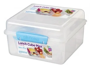 Sistema Lunch pudełko na lunch, kwadratowe, z trzema przegródkami, wielokolorowa 21745 - Pojemniki kuchenne - miniaturka - grafika 5