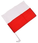 Flagi i akcesoria - Sportech Flaga polska z uchwytem, samochodowa - miniaturka - grafika 1