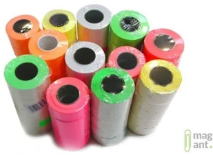 POLIGRAF Taśma do metkownicy 1rzędowa 22x12mm prosta żółta - Cenówki - miniaturka - grafika 2