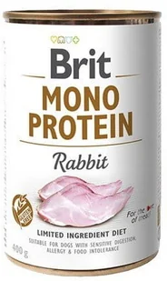 Brit Mono Protein Rabbit puszka 400g - Mokra karma dla psów - miniaturka - grafika 2