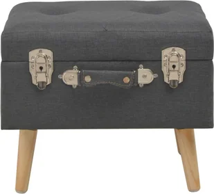 vidaXL Stołki ze schowkami, 3 szt., ciemnoszare, tkanina vidaXL - Pufy i podnóżki - miniaturka - grafika 5