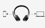 Słuchawki - Logitech Zone Wireless Teams Grapgite 981-000854 - miniaturka - grafika 1