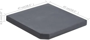 vidaXL Podstawa do parasola czarna 47x47x4,5 cm granitowa  313669 - Pozostałe meble ogrodowe - miniaturka - grafika 6