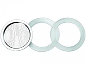 Zaparzacze i kawiarki - Ibili Zestaw dwie uszczelki i sitko do kawiarki IBILI, 200 ml - miniaturka - grafika 1