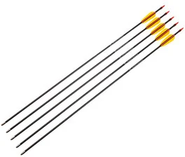 POE LANG Strzała z włókna szklanego POE LANG do łuku 30" 5SZT BLACK  (D-065-B3) D-065-B3 - Strzały do łuków - miniaturka - grafika 2