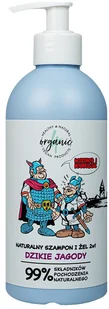 4organic Kajko i Kokosz naturalny szampon i żel do mycia dla dzieci 2w1 Dzikie Jagody 350ml - Kosmetyki kąpielowe dla dzieci - miniaturka - grafika 2