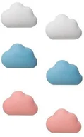 Pozostałe akcesoria kuchenne - Qualy Clouds 6 Szt Wielokolorowe Magnesy Na Lodówkę Plastikowe Wh - miniaturka - grafika 1