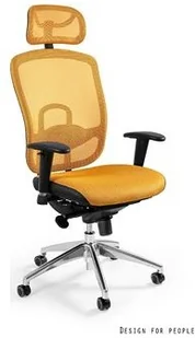Fotel biurowy, krzesło biurowe Unique Fotel biurowy Vip żółty W-80-10 W-80-10 - Fotele i krzesła biurowe - miniaturka - grafika 2