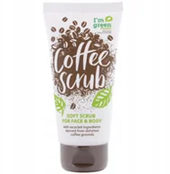 Peelingi i scruby do twarzy - I'm green Scrub peeling kawowy 75ml - miniaturka - grafika 1
