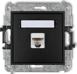 Karlik Gniazdo komputerowe pojedyncze MINI Czarny 12MGK-5 - Gniazdka elektryczne - miniaturka - grafika 2