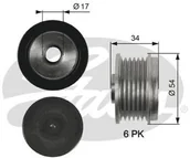 Inne akcesoria audio-wideo - Gates oap7135 generator kołowrotek z wolnym biegiem GATOAP7135 - miniaturka - grafika 1